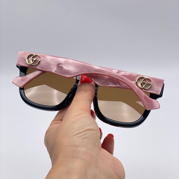 BRAND NEW GUCCI GG0998S 005 Black/Pink/Brown Women Sunglasses - Picture 9 of 11
